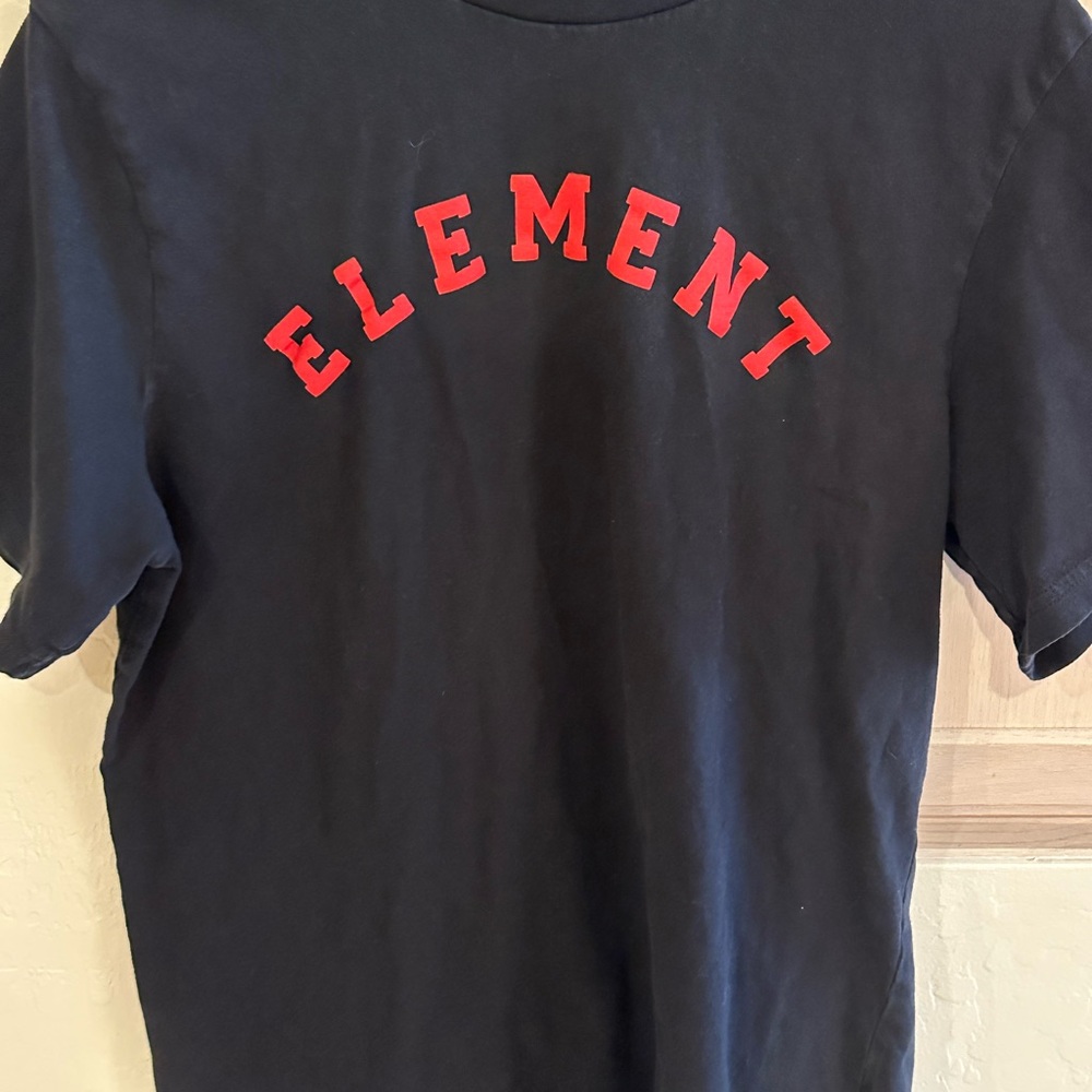 Element Black T-Shirt with Red Logo